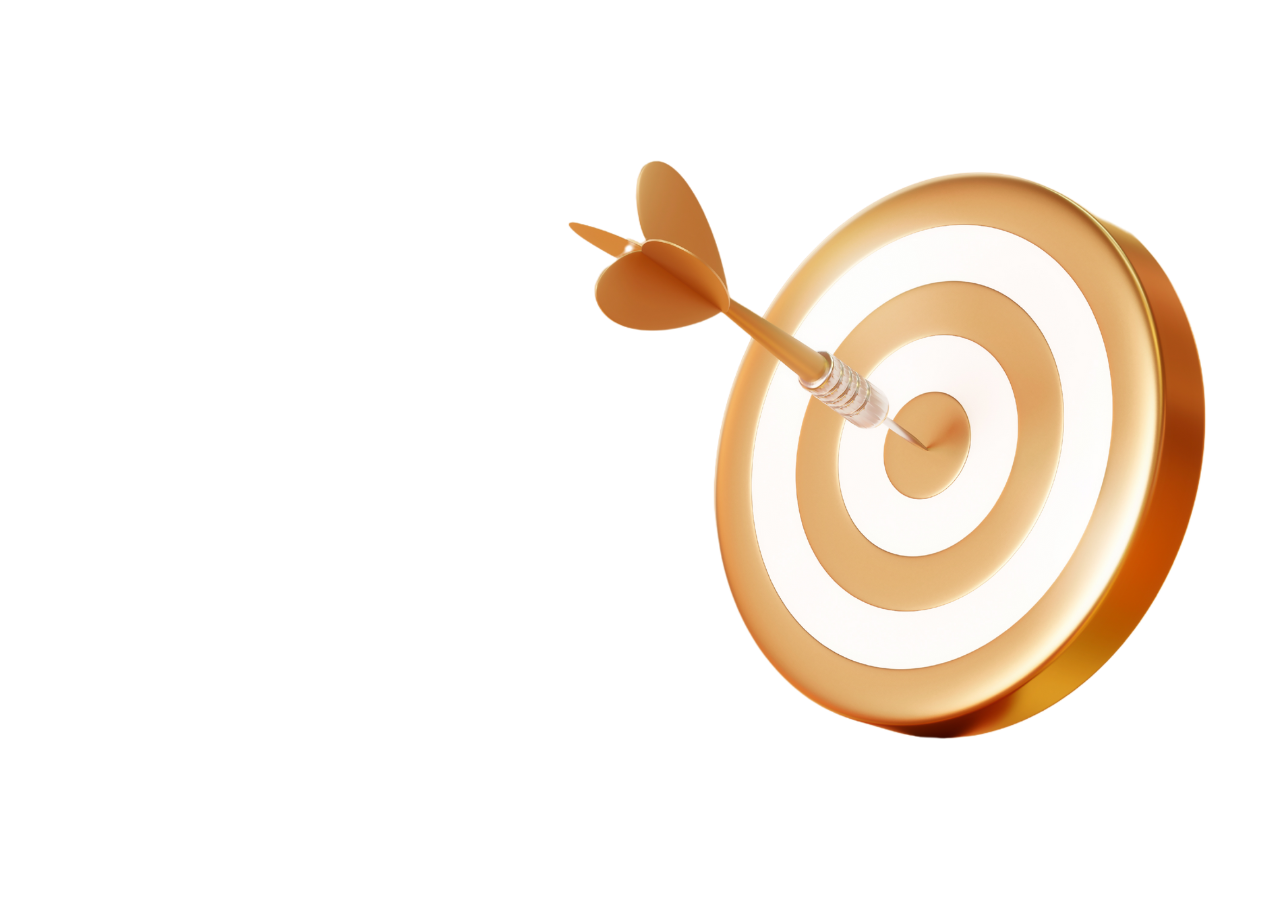 Blue bullseye target with darts symbolising career focus and achieving professional goals with Perth Resumes R Us