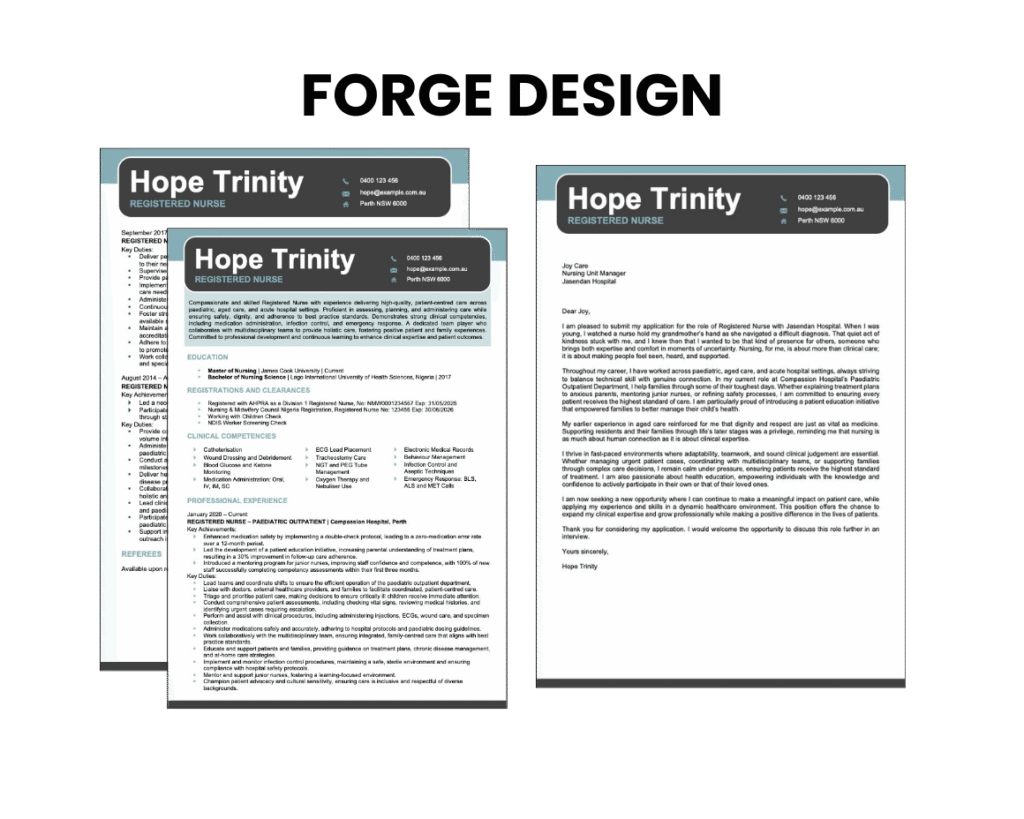 Example Nursing Resume and Cover Letter Templates