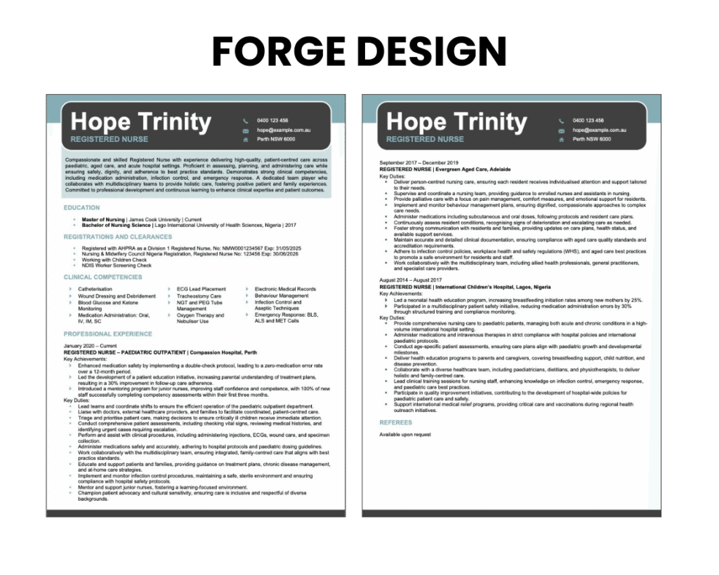 Example Nursing Resume