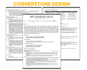 Medical CV Design - Cornerstone | Perth Resumes R Us