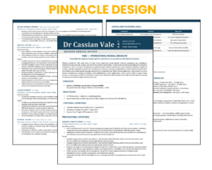 Medical CV Design - Pinnacle | Perth Resumes R Us